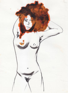 dibujo en tinta sobre papel - ink drawing on paper - paulo meconi