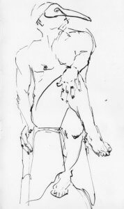 dibujo en tinta sobre papel - ink drawing on paper - paulo meconi